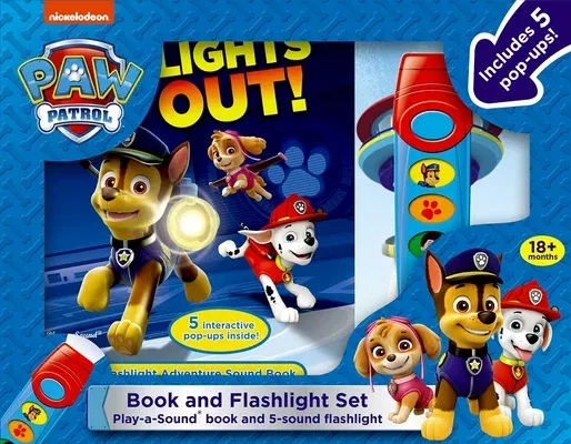 Nickelodeon Paw Patrol: Lights Out! Book and 5-Sound Flashlight Set [With Flashlight]