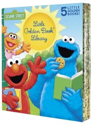 Sesame Street Little Golden Book Library 5-Book Boxed Set: My Name Is Elmo; Elmo Loves You; Elmo's Tricky Tongue Twisters; The Monster on the Bus; The