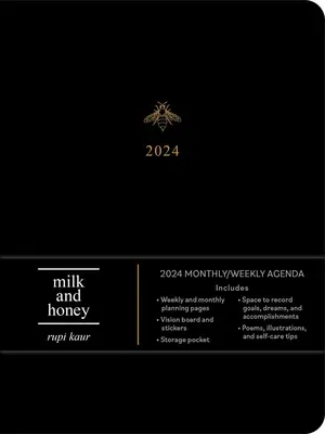 Milk and Honey 12-Month 2024 Monthly/Weekly Agenda Calendar