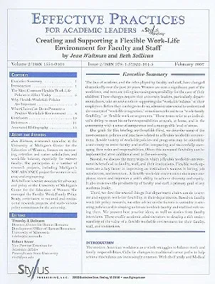 Creating and Supporting a Flexible Work-Life Environment for Faculty and Staff: Issue 2