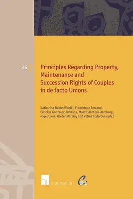 Principles of European Family Law Regarding Property, Maintenance and Succession Rights of Couples in de Facto Unions: Volume 46