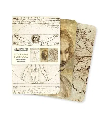 Leonardo Da Vinci Set of 3 Mini Notebooks