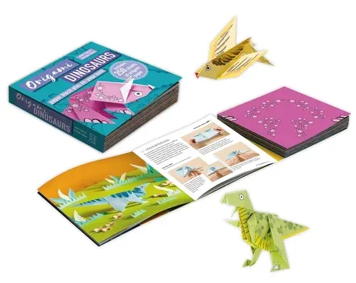 Origami Dinosaurs: Paper Block Plus 64-Page Book