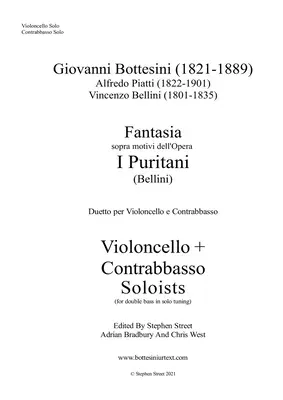 Fantasia I Puritani Duetto For Double Bass and Cello - Soloists Part (Cello and Bass soloists)