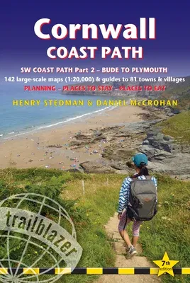 Cornwall Coast Path: British Walking Guide: SW Coast Path Part 2 - Bude to Plymouth Includes 142 Large-Scale Walking Maps (1:20,000) & Guid