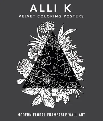 Velvet Coloring Posters: Modern Floral Frameable Wall Art