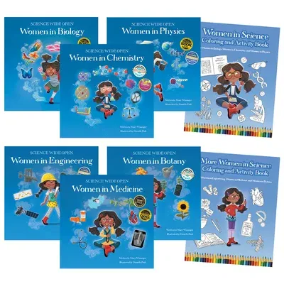 Women in Stem Paperback Book Set with Coloring and Activity Books