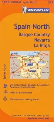 Michelin Spain: North, Basque Country, Navarra, La Rioja Map 573