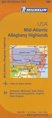 Michelin Usa: Mid-Atlantic, Allegheny Highlands Map 582