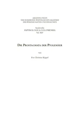 Die Prostagmata Der Ptolemäer