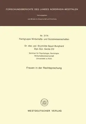 Frauen in Der Rechtsprechung (1984)