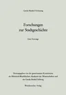 Forschungen Zur Stadtgeschichte (1986)