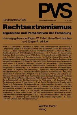 Rechtsextremismus: Ergebnisse Und Perspektiven Der Forschung (1996)