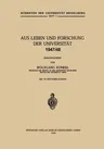 Aus Leben Und Forschung Der Universität 1947/48 (1950)