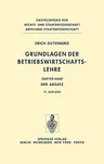 Grundlagen Der Betriebswirtschaftslehre Zweiter Band: Der Absatz