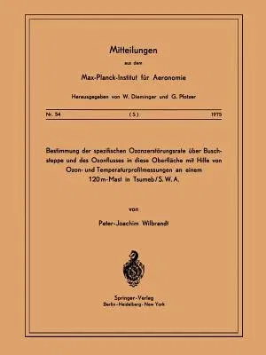 Bestimmung Der Spezifischen Ozonzerstörungsrate Über Buschsteppe Und Des Ozonflusses in Diese Oberfläche Mit Hilfe Von Ozon- Und Temperaturprofilmessu