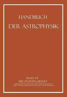 Ergänzungsband: Berücksichtigend Die Literatur Bis Ende 1934 Nebst Einem Generalregister Des Gesamtwerkes (Softcover Reprint of the Original 1st 1936)