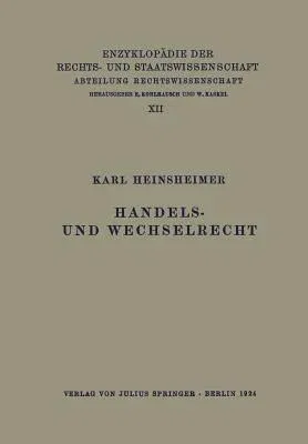 Handels- Und Wechselrecht (1924)