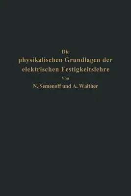 Die Physikalischen Grundlagen Der Elektrischen Festigkeitslehre (Softcover Reprint of the Original 1st 1928)