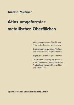 Atlas Umgeformter Metallischer Oberflächen (Softcover Reprint of the Original 1st 1967)