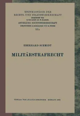 Militärstrafrecht (Softcover Reprint of the Original 1st 1936)