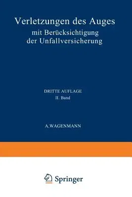 Verletzungen Des Auges: Mit Berücksichtigung Der Unfallversicherung (Softcover Reprint of the Original 3rd 1921)