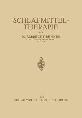 Schlafmittel-Therapie (1925)