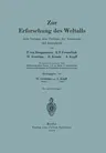 Zur Erforschung Des Weltalls: Acht Vorträge Über Probleme Der Astronomie Und Astrophysik (1934)