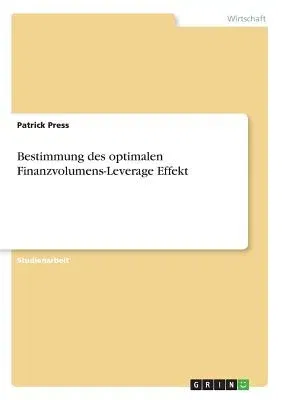 Bestimmung des optimalen Finanzvolumens-Leverage Effekt