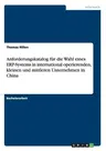 Anforderungskatalog für die Wahl eines ERP-Systems in international operierenden, kleinen und mittleren Unternehmen in China