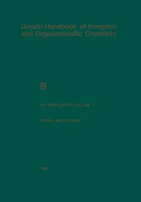 Boron and Oxygen (1993. Softcover Reprint of the Original 8th 1993)