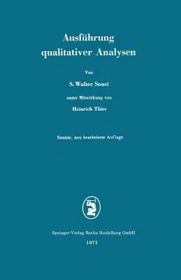 Ausführung Qualitativer Analysen (9. Aufl. 1971)