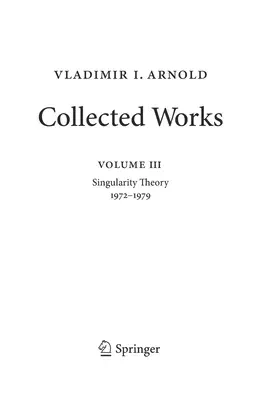 Vladimir Arnold - Collected Works: Singularity Theory 1972-1979 (2016)