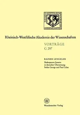 Shakespeares Sonette in Deutscher Übersetzung: Stefan George Und Paul Celan (1989)