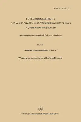 Wasserumlaufprobleme an Hochdruckkesseln (1958)