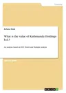 What is the value of Kathmandu Holdings Ltd.?: An analysis based on DCF Model and Multiple Analysis