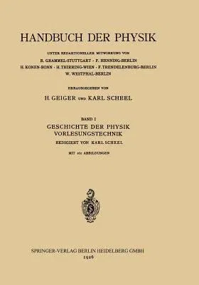 Geschichte Der Physik Vorlesungstechnik (1926)