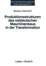 Produktionsstrukturen Des Ostdeutschen Maschinenbaus in Der Transformation (1998)