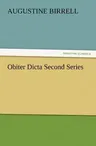 Obiter Dicta Second Series