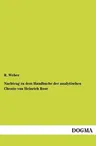 Nachtrag Zu Dem Handbuche Der Analytischen Chemie Von Heinrich Rose