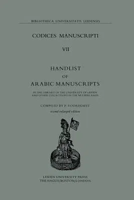 Codices Manuscripti: Handlist of Arabic Manuscripts (1980)