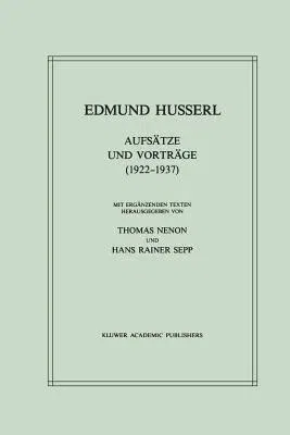 Aufsätze Und Vorträge (1922-1937) (Softcover Reprint of the Original 1st 1989)