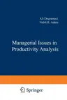 Managerial Issues in Productivity Analysis (Softcover Reprint of the Original 1st 1985)